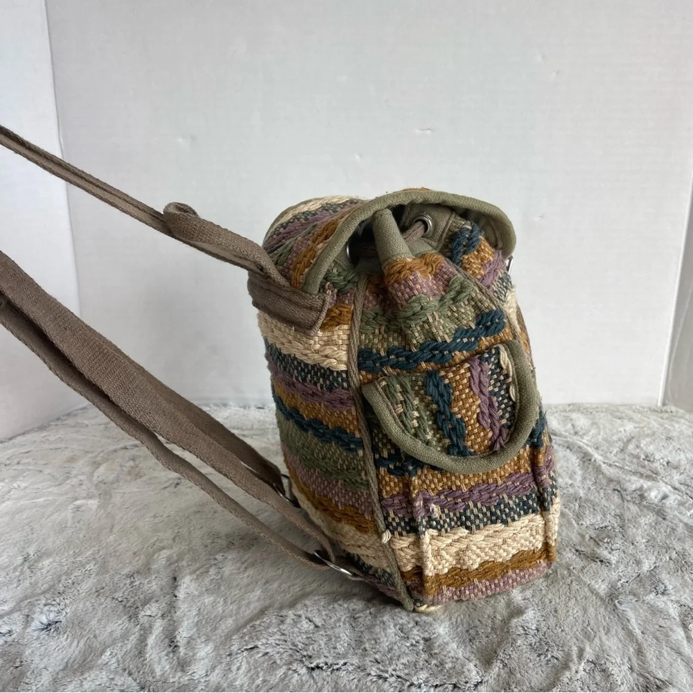 Multicolor Woven  Small Backpack - Picture 8 of 15
